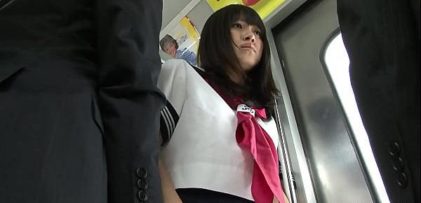  Fucking her hard in the public subway tube station